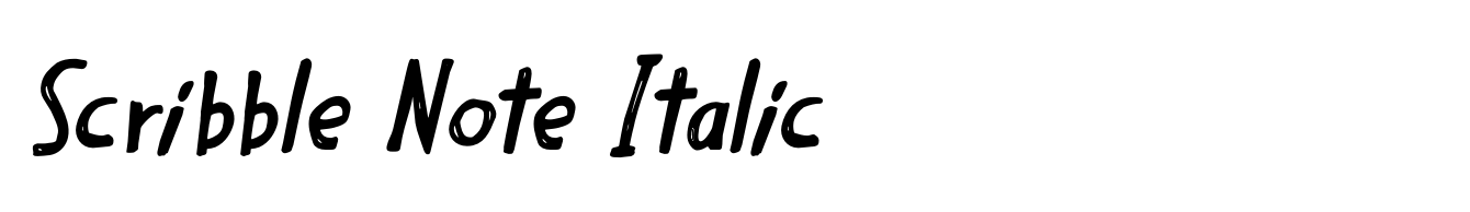 Scribble Note Italic